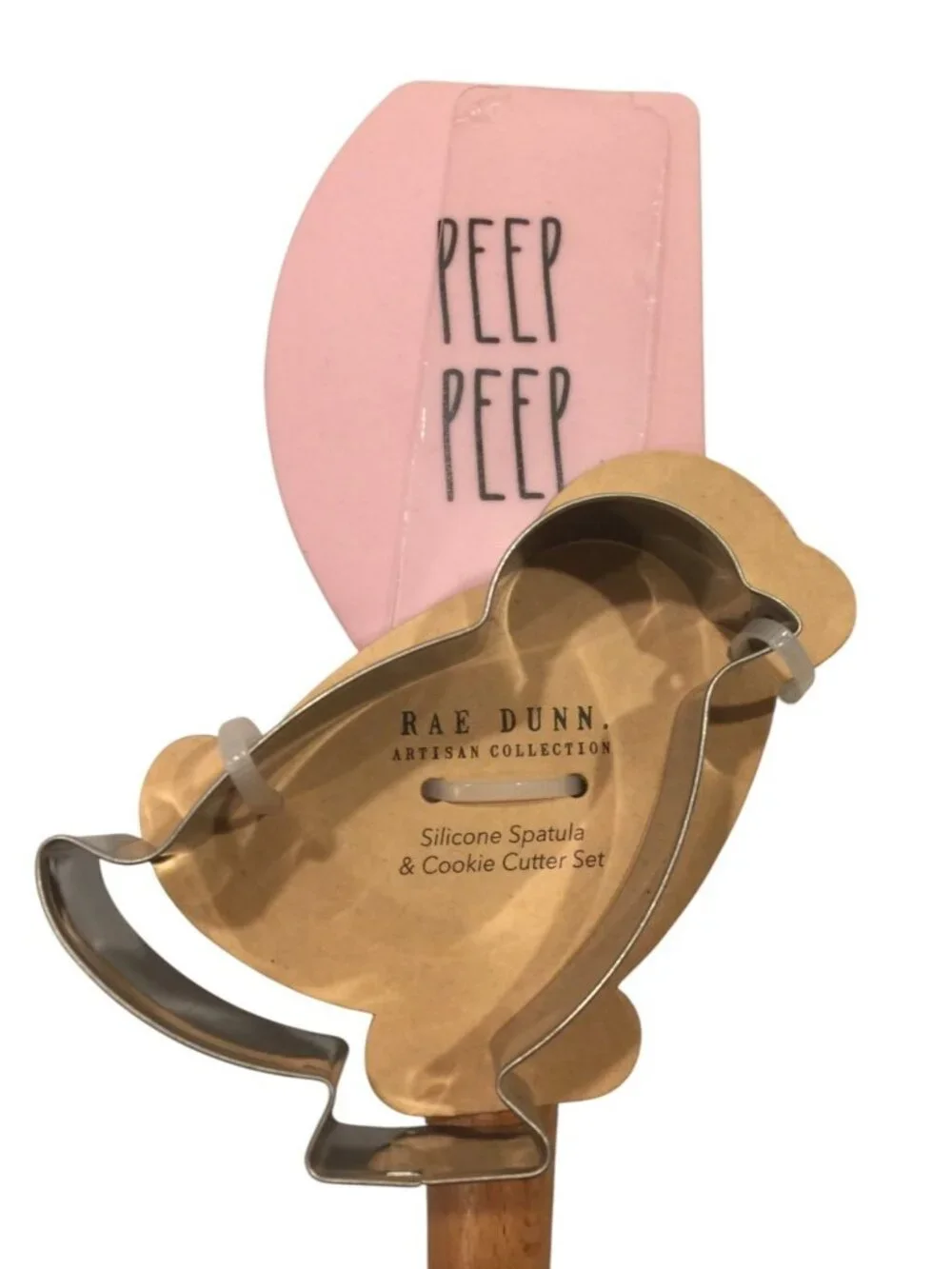 Rae Dunn PEEP PEEP Silicone Spatula & Chick Metal Cookie Cutter